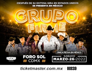El Foro Sol será el único escenario en ser testigo del gran concierto del Grupo Firme 2022
