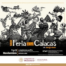 Criaturas fantásticas, tradición, memoria y más de 350 actividades artísticas en la XXIII Feria de las Calacas de Alas y Raíces, en el Cenart