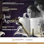 La Secretaría de Cultura y el Inbal rendirán un homenaje póstumo a José Agustín en el Palacio de Bellas Artes