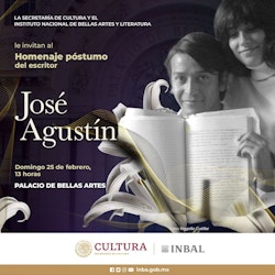 La Secretaría de Cultura y el Inbal rendirán un homenaje póstumo a José Agustín en el Palacio de Bellas Artes