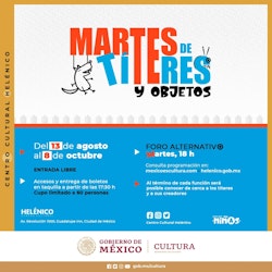 El Centro Cultural Helénico anuncia el regreso del ciclo: Martes de títeres y objetos, 2024