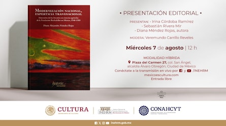 El Inehrm presentará el libro "Modernización nacional, experticia transnacional"