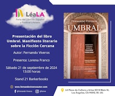 El escritor mexicano Fernando Viveros presentará su novela "Umbral" en LéaLA