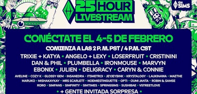 Los Sims revela el lineup para su livestream de 25 horas el 4 de febrero