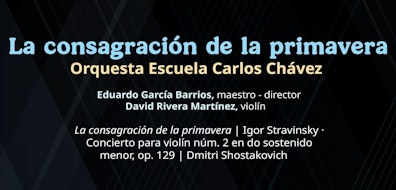 La Orquesta Escuela Carlos Chávez interpretará "La consagración de la primavera" en Los Pinos y el Cenart