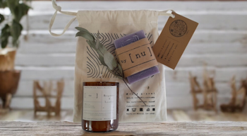 Kit 3 /Jabón de lavanda y vela aromática de bergamota