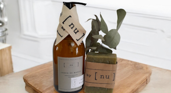 Kit 5 / Jabón de manos de pera con miel de agave y jabón de hierbabuena