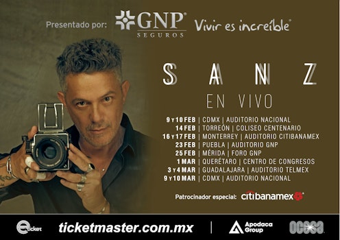 Alejandro Sanz regresa a México con su nueva gira: Sanz en Vivo