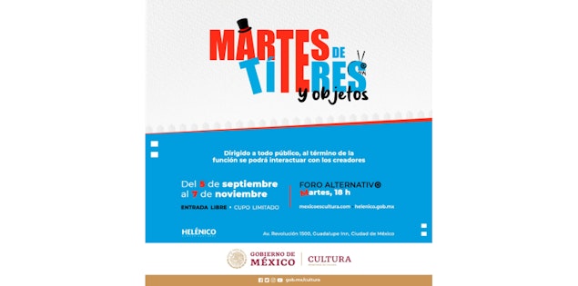 El Centro Cultural Helénico presenta: Martes de títeres y objetos (para infancias inquietas y adultos curiosos)