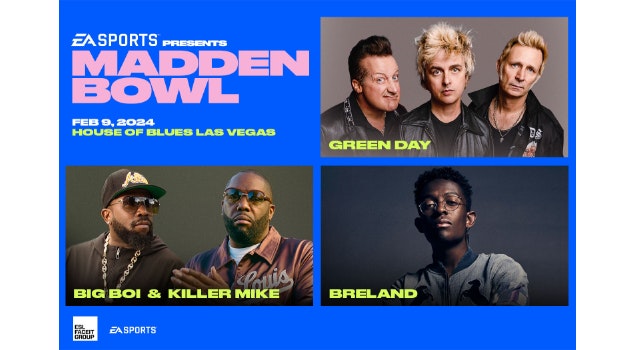 EA SPORTS presenta The Madden Bowl, con la participación de Green Day y Big Boi, para cerrar el Super Bowl LVIII en Las Vegas