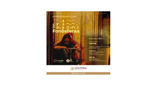 El concierto de Fonósferas, a cargo de Safoh, y el Miércoles Lúdico se presentan en el Palacio de Cultura de Tlaxcala