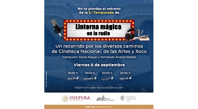 Radio Educación y Cineteca Nacional estrenan la quinta temporada de Linterna Mágica en la radio