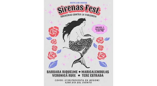 No te pierdas a Bárbara Riquelme, Tere Estrada, Maricaléndulas y Verónica Ruiz en el concierto de "Sirenas Fest: Rockeras contra la violencia", 8ª edición