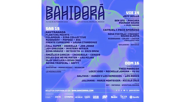 Conoce el Line-Up completo de la 12ª edición de Bahidorá