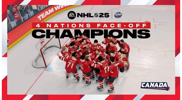 EA SPORTS NHL 25 predice que Canadá le ganará a EE.UU. en el campeonato 4 Nations Face-Off de la NHL en el tiempo suplementario