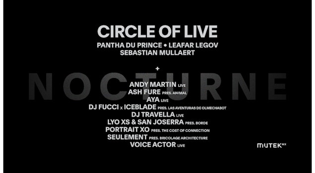 MUTEK MX anuncia "Nocturne" el próximo viernes 10 de octubre