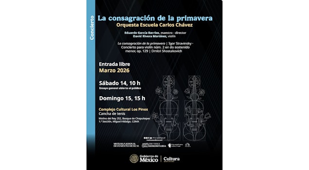 La Orquesta Escuela Carlos Chávez interpretará "La consagración de la primavera" en Los Pinos y el Cenart